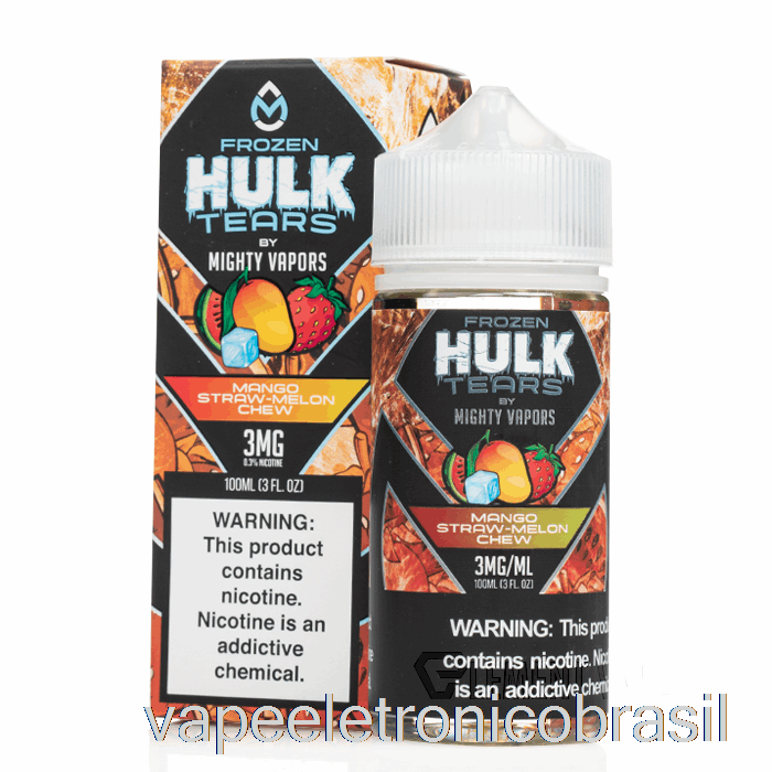 Vape Eletronico Manga Congelada Palha Melão Mastigar - Hulk Teares - 100ml 0mg